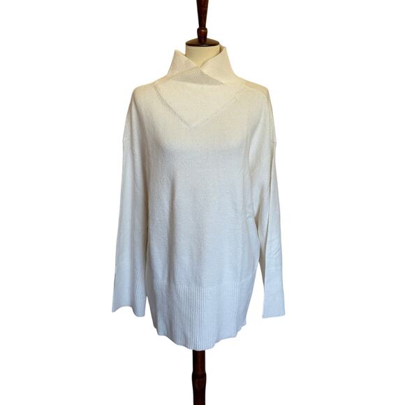 Haven Well Within Organic Cotton Crossover Turtleneck Sweater - Picture 2 of 4